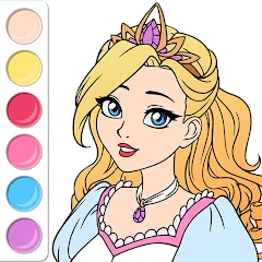 Скачать взлом Princess Coloring Book Game  [МОД Mega Pack] - стабильная версия apk на Андроид