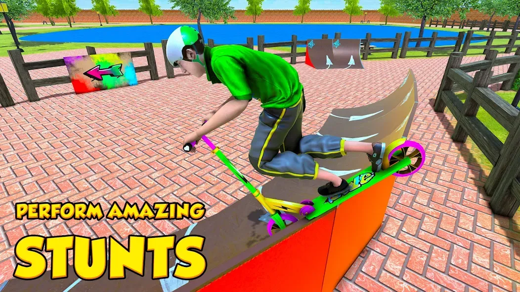 BMX Air Skate Scooter Tricks  [МОД Много монет] Screenshot 3