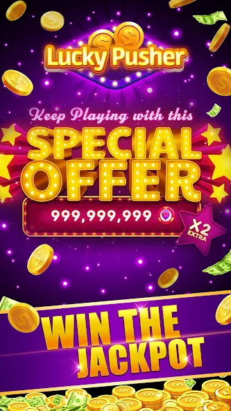 Lucky Cash Pusher Coin Games (Лаки Кэш Пушер Коин Геймс)  [МОД Много монет] Screenshot 3