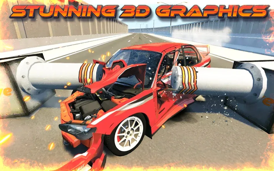 Highway Crash Car Race  [МОД Бесконечные монеты] Screenshot 2