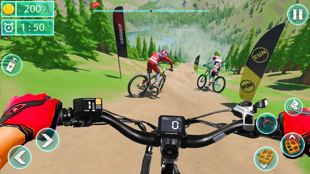 MTB Downhill: BMX Racer  [МОД Menu] Screenshot 2