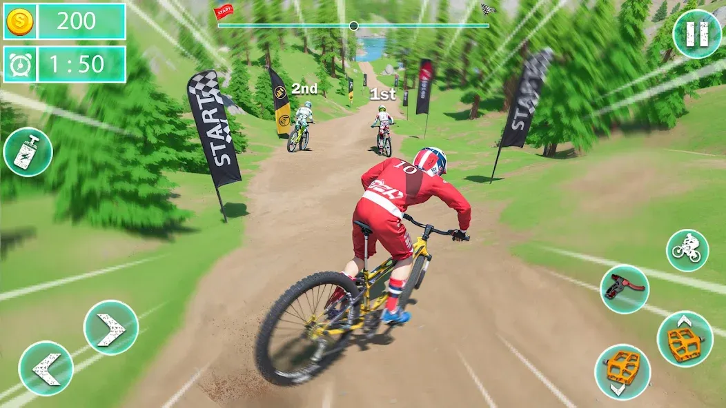 MTB Downhill: BMX Racer  [МОД Menu] Screenshot 4