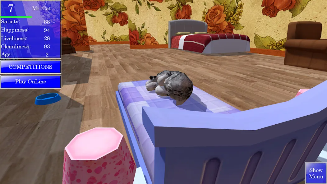 Cute Pocket Cat 3D (Сьют Покет Кэт 3Д)  [МОД Menu] Screenshot 3