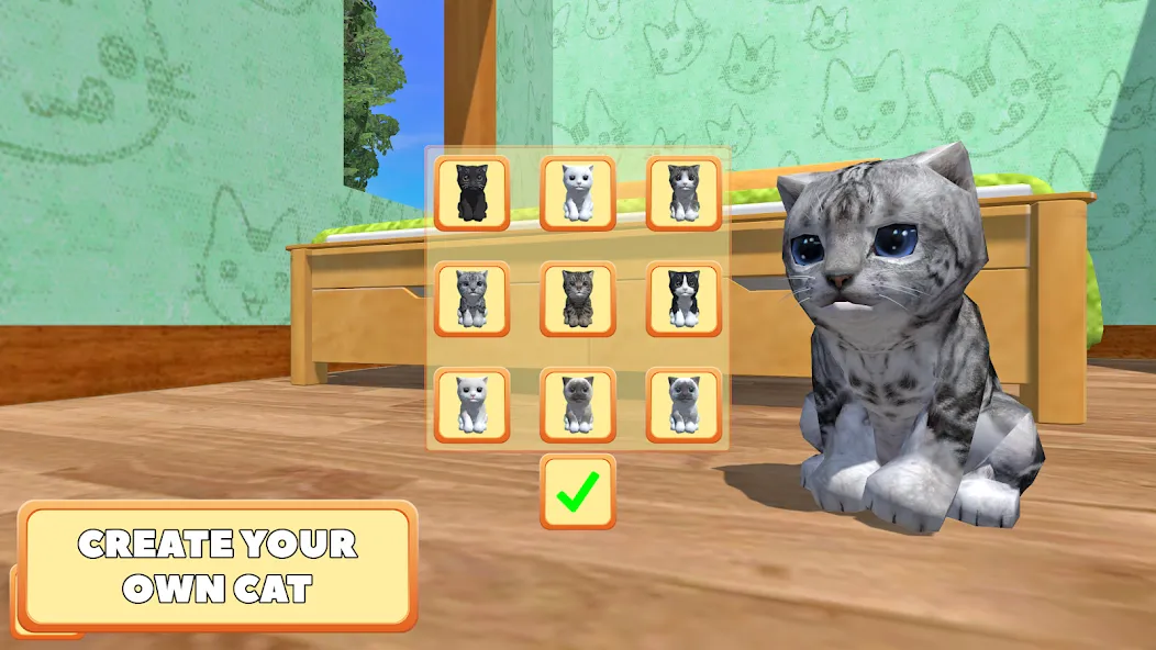 Cute Pocket Cat 3D - Part 2 (Сьют Покет Кэт 3Д)  [МОД Много монет] Screenshot 1