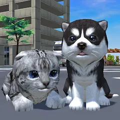 Взлом Cute Pocket Cat And Puppy 3D (Кьют Покет Кэт Энд Паппи 3Д)  [МОД Menu] - стабильная версия apk на Андроид