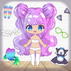 Взлом Chibi Dress Up Games for Girls  [МОД Бесконечные монеты] - стабильная версия apk на Андроид