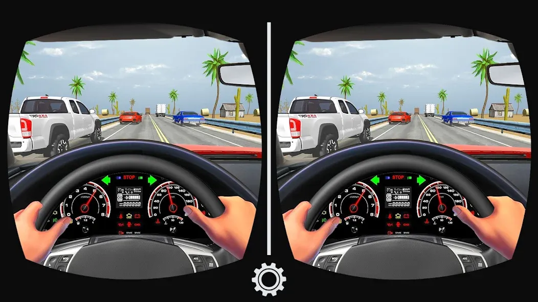 VR Traffic Racing In Car Drive (ВР Трафик Гонки на Автомобиле Вождения)  [МОД Бесконечные монеты] Screenshot 1