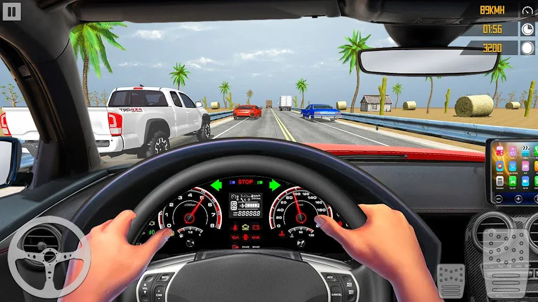 VR Traffic Racing In Car Drive (ВР Трафик Гонки на Автомобиле Вождения)  [МОД Бесконечные монеты] Screenshot 2