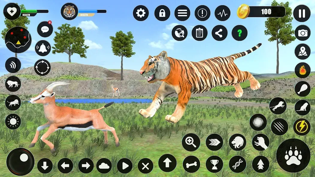 Tiger Simulator Animal Games (Тигровый симулятор  игры с животными)  [МОД Unlocked] Screenshot 3