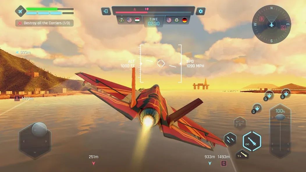 Sky Warriors: Airplane Games (Скай Ворриорс)  [МОД Меню] Screenshot 2