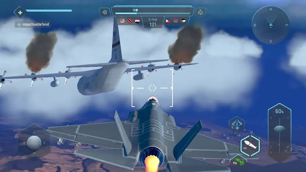 Sky Warriors: Airplane Games (Скай Ворриорс)  [МОД Меню] Screenshot 4