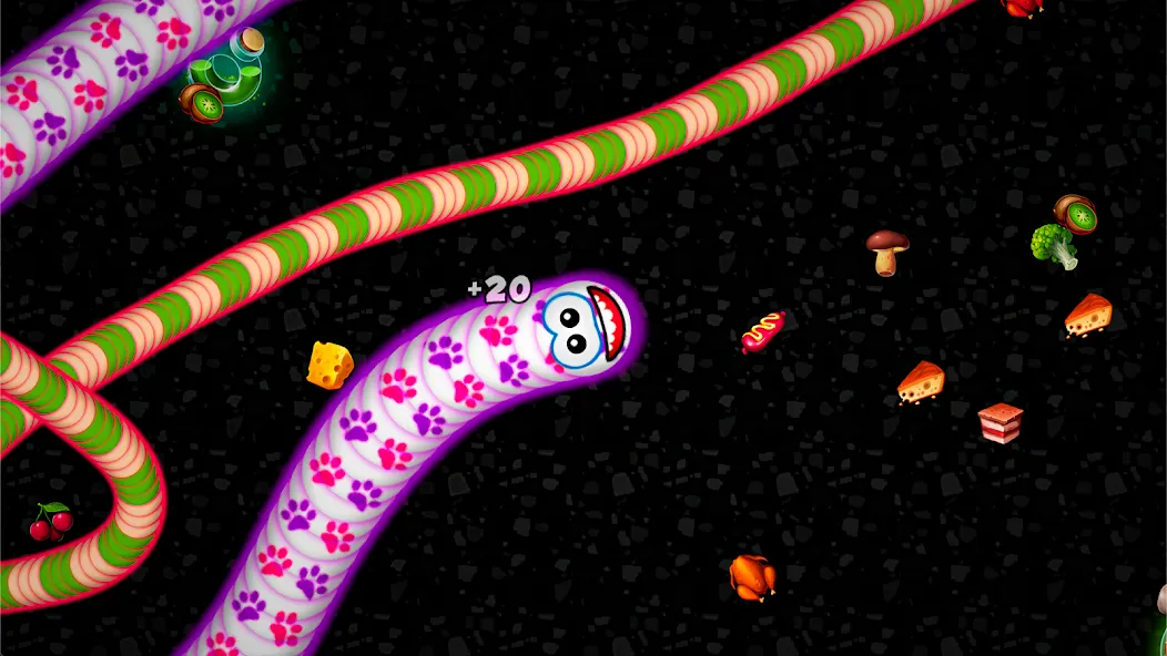 Worms Zone .io - Hungry Snake  [МОД Unlimited Money] Screenshot 1