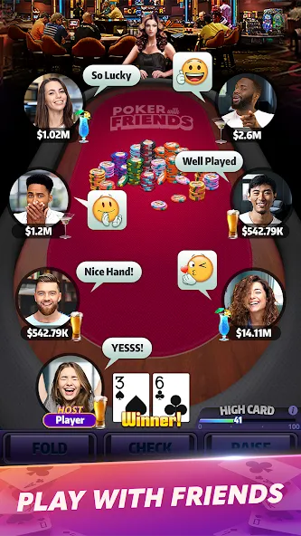 Mega Hit Poker: Texas Holdem (Мега Хит Покер)  [МОД Бесконечные монеты] Screenshot 4