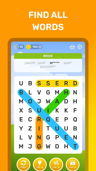 Word Search Puzzle Game  [МОД Много монет] Screenshot 2