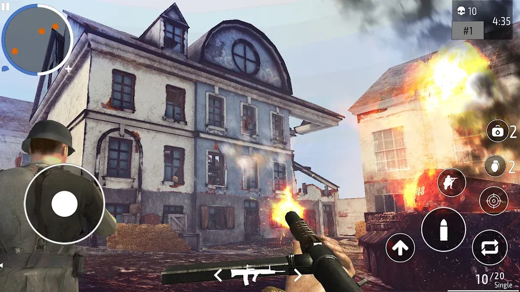 World War 2 Shooter offline (Мировая война 2 Стрелок)  [МОД Бесконечные монеты] Screenshot 1