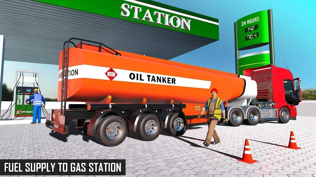 Offroad Oil Tanker Truck Games (Оффроуд Игры на машинецистерне для нефти)  [МОД Много монет] Screenshot 5