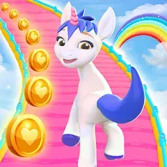 Взломанная Unicorn Kingdom: Running Games (Юникорн Кингдом)  [МОД Много монет] - полная версия apk на Андроид