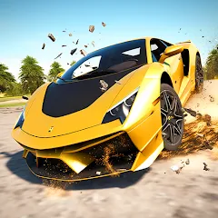 Взломанная Car Crash: 3D Mega Demolition (Кар краш)  [МОД Много монет] - полная версия apk на Андроид