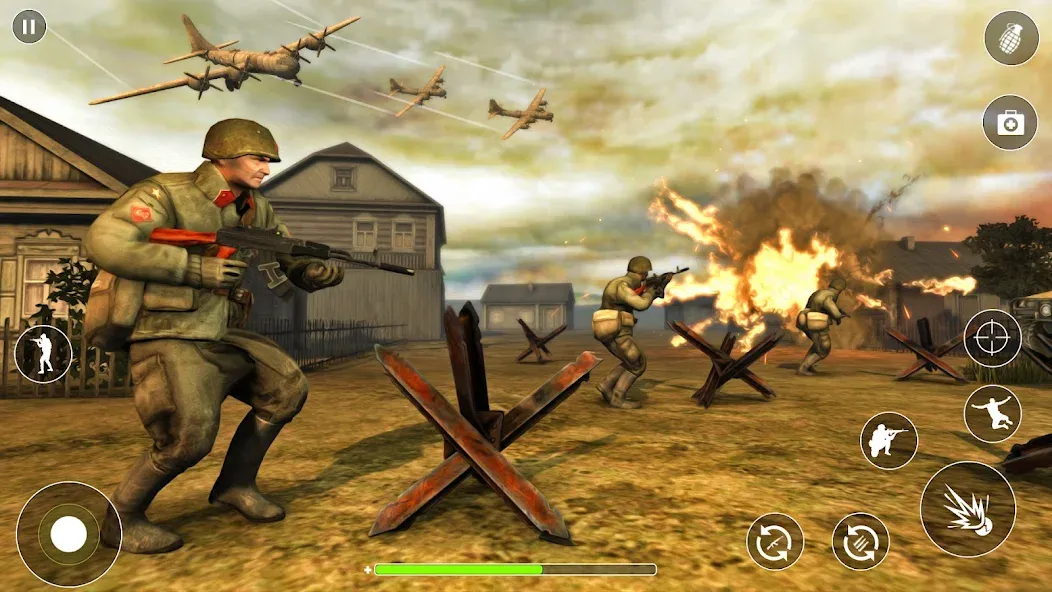 WW2 Survival Shooter :Gun fire (Вторая Мировая Война  )  [МОД Много денег] Screenshot 1