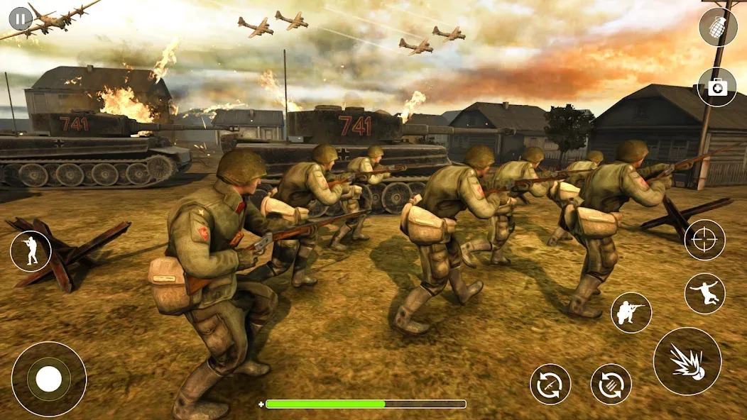 WW2 Survival Shooter :Gun fire (Вторая Мировая Война  )  [МОД Много денег] Screenshot 2