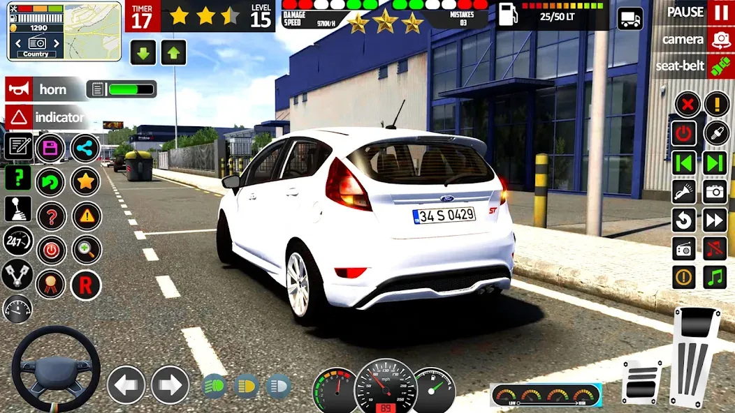 School Car Game 3d Car Driving  [МОД Много монет] Screenshot 3