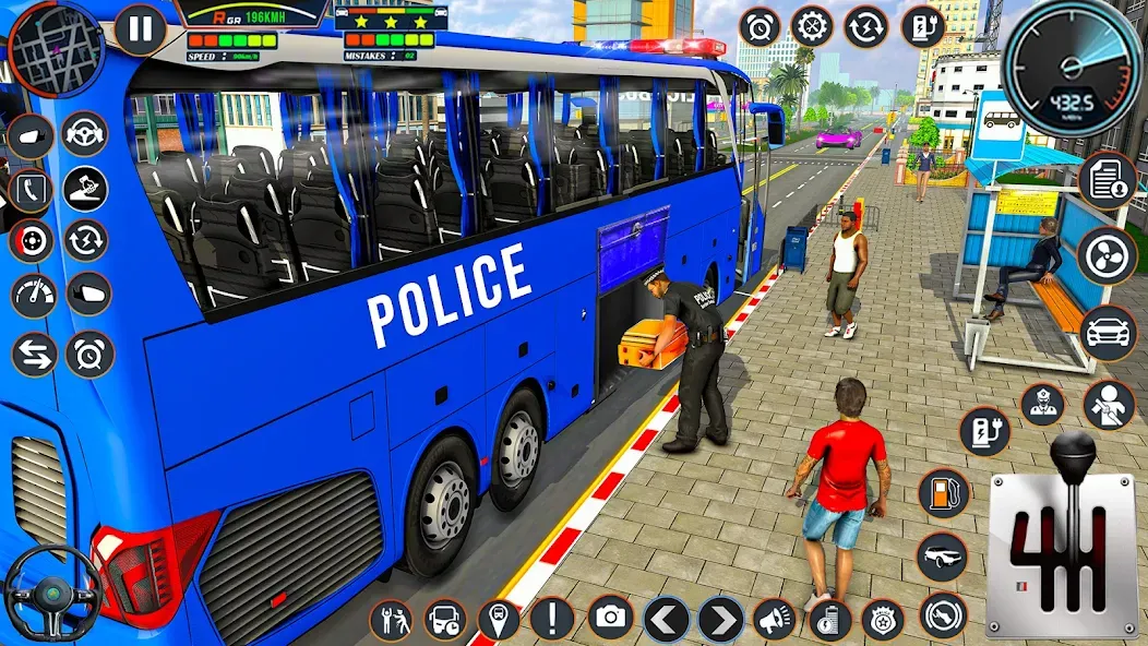 City Bus Simulator Bus Game 3D (Полицейский автобус симулятор)  [МОД Mega Pack] Screenshot 2