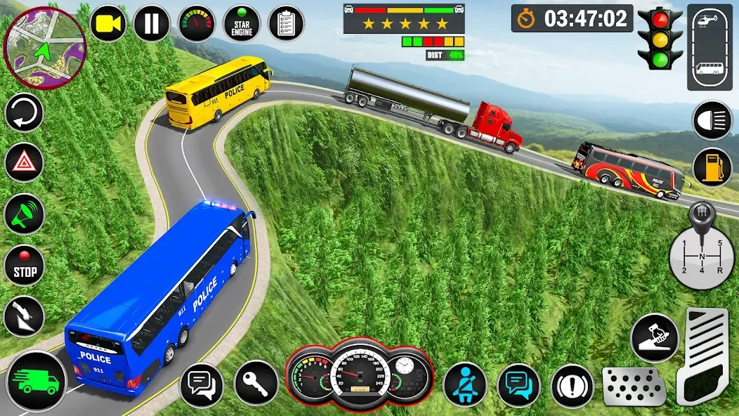 City Bus Simulator Bus Game 3D (Полицейский автобус симулятор)  [МОД Mega Pack] Screenshot 5