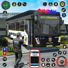 Взломанная City Bus Simulator Bus Game 3D (Полицейский автобус симулятор)  [МОД Mega Pack] - стабильная версия apk на Андроид