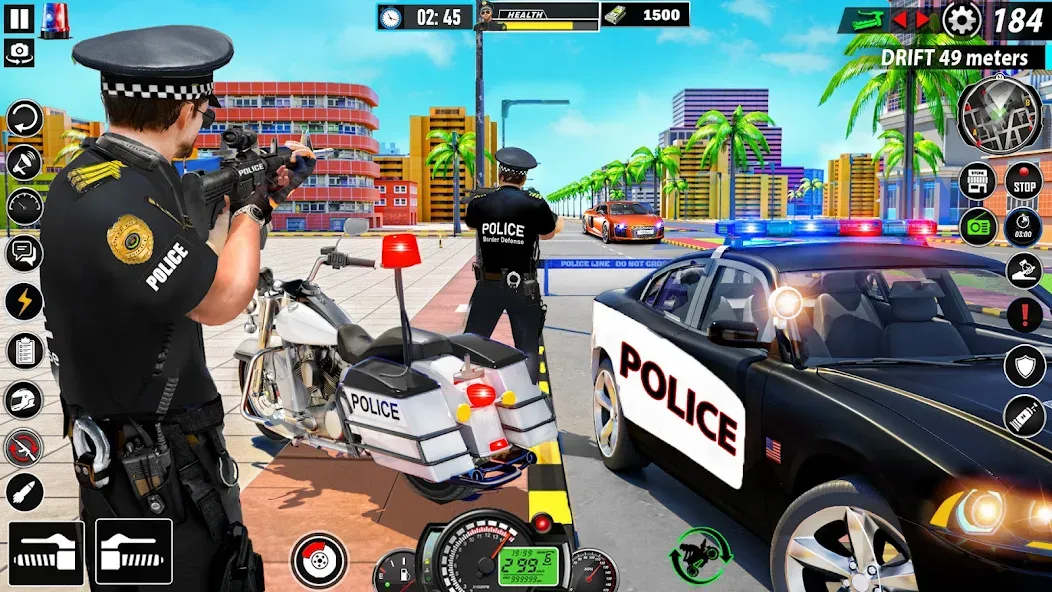 Police Moto Bike Chase Crime (Полицейская мотоциклетная погоня за преступником)  [МОД Все открыто] Screenshot 1