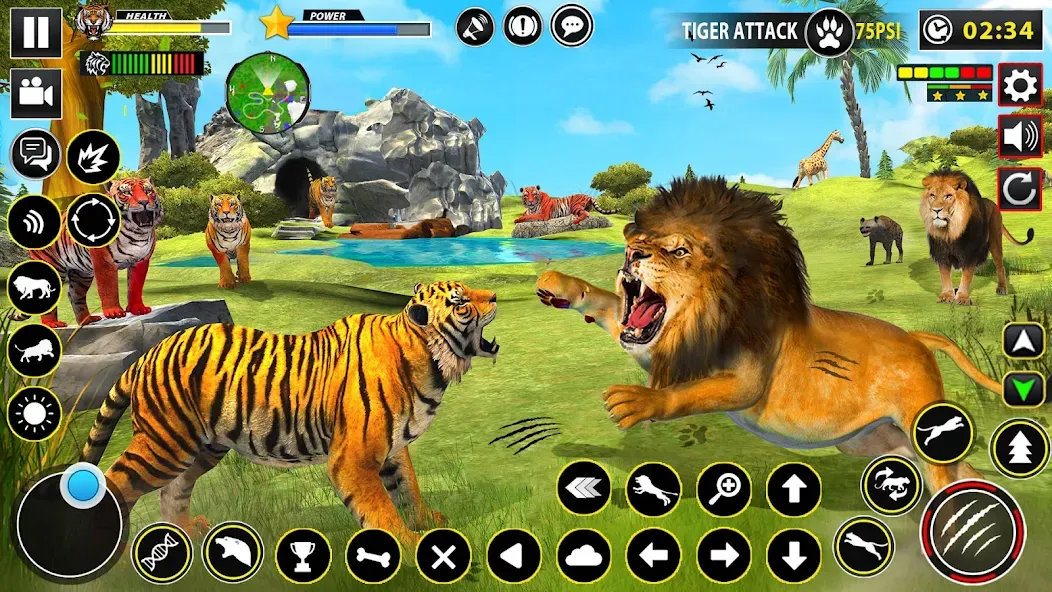 Tiger Simulator Lion games 3D (Тигровый Симулятор Игр Льва 3D)  [МОД Бесконечные деньги] Screenshot 5