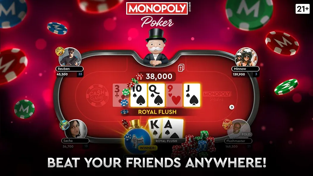 MONOPOLY Poker - Texas Holdem (МОНОПОЛИЯ Покер)  [МОД Все открыто] Screenshot 3