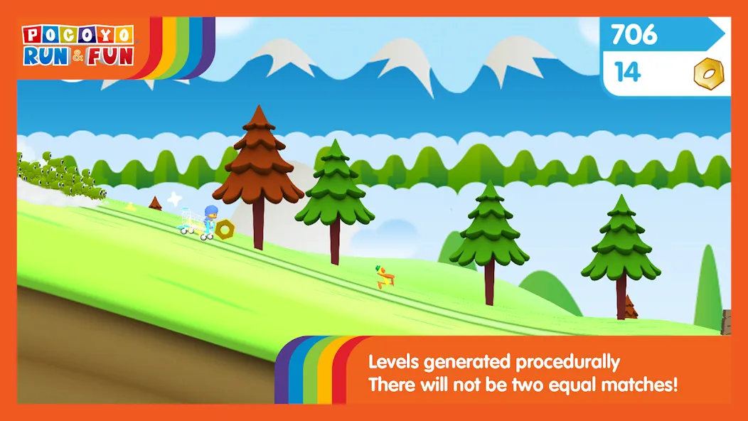 Pocoyo Run & Fun: Cartoon Jump  [МОД Бесконечные монеты] Screenshot 2