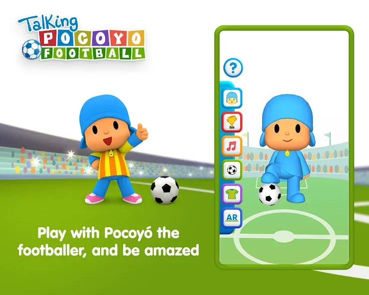 Talking Pocoyo Football  [МОД Много денег] Screenshot 2