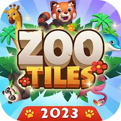 Скачать взломанную Zoo Tile - Match Puzzle Game (Зу Тайл)  [МОД Все открыто] - последняя версия apk на Андроид