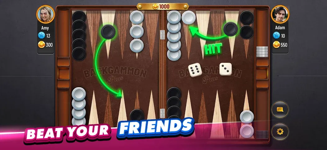 Backgammon Plus - Board Game (Бэкгаммон Плюс)  [МОД Бесконечные монеты] Screenshot 3