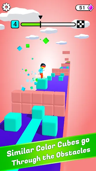 Block Surfer (Блок Серфер)  [МОД Бесконечные монеты] Screenshot 2