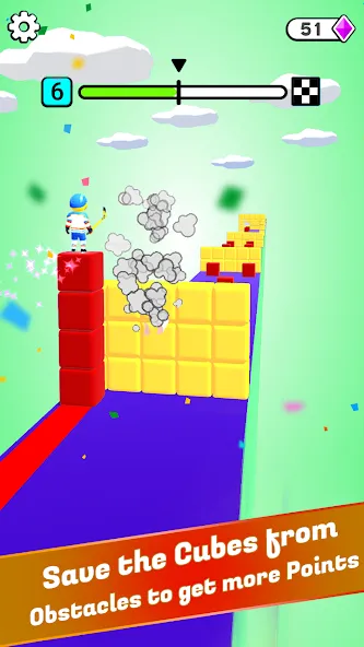 Block Surfer (Блок Серфер)  [МОД Бесконечные монеты] Screenshot 3