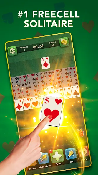 FreeCell Classic Card Game (ФриСел Классическая карточная игра)  [МОД Бесконечные деньги] Screenshot 3