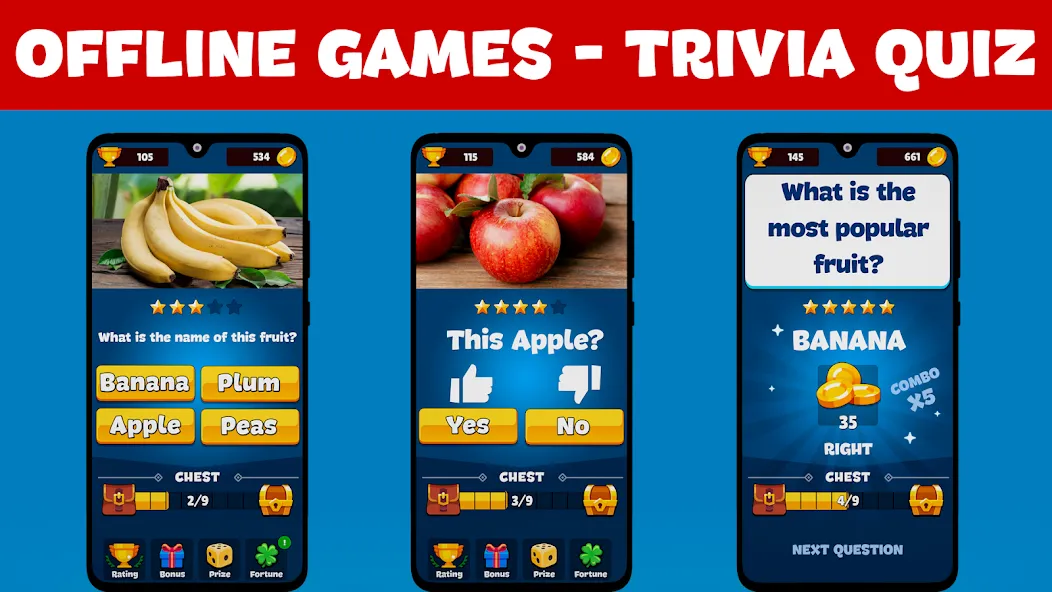 Trivia Quiz: Fun Offline Games  [МОД Меню] Screenshot 1