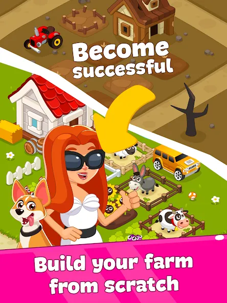 Idle Farm Game Offline Clicker  [МОД Много денег] Screenshot 5