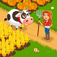 Взломанная Idle Farm Game Offline Clicker  [МОД Много денег] - последняя версия apk на Андроид