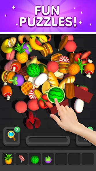 Match 3D - Tile Triple Puzzle (Матч 3Д)  [МОД Mega Pack] Screenshot 2