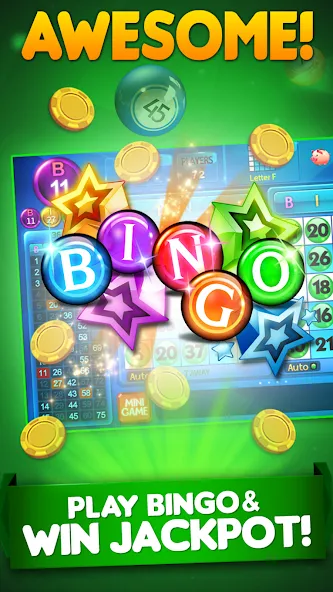 Bingo City 75 : Bingo & Slots (Бинго Сити 75)  [МОД Бесконечные монеты] Screenshot 3