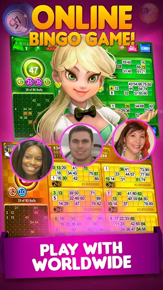 Bingo 90 Live : Vegas Slots (Бинго 90 Лайв)  [МОД Unlocked] Screenshot 2