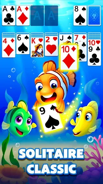 Solitaire Ocean  [МОД Бесконечные монеты] Screenshot 4