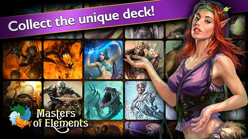 Masters of Elements－Online CCG  [МОД Бесконечные монеты] Screenshot 2