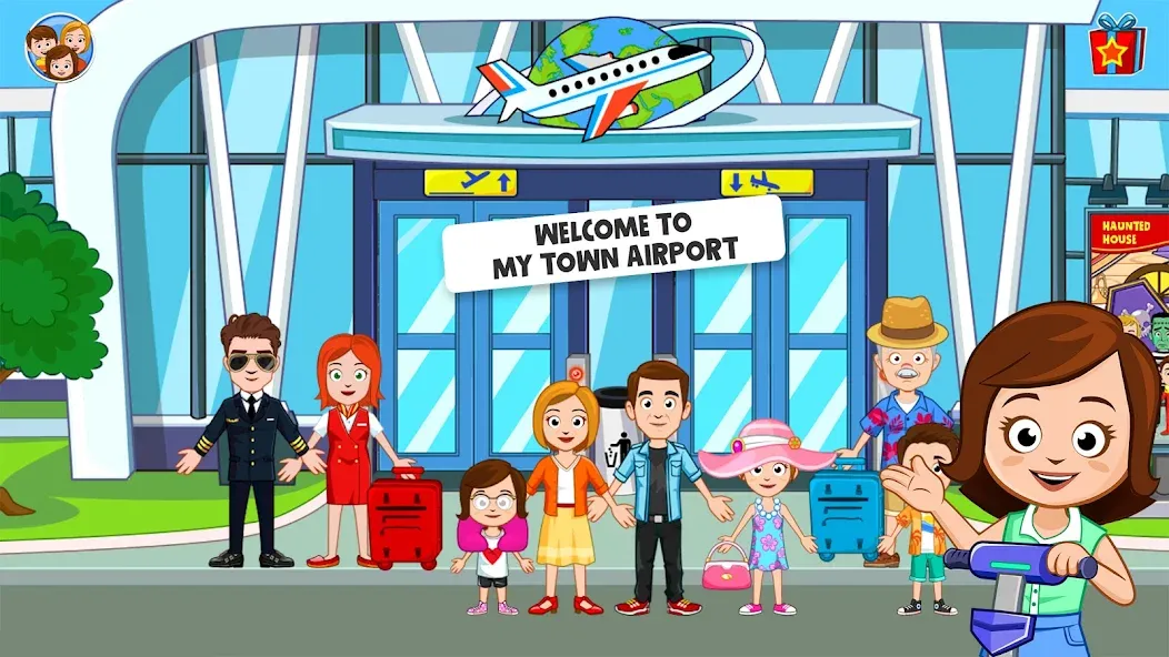 My Town Airport games for kids (Май Таун)  [МОД Unlimited Money] Screenshot 1