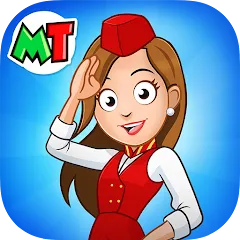 Взломанная My Town Airport games for kids (Май Таун)  [МОД Unlimited Money] - стабильная версия apk на Андроид