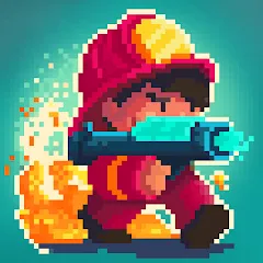 Скачать взломанную Firefighter: pixel shooter  [МОД Mega Pack] - стабильная версия apk на Андроид