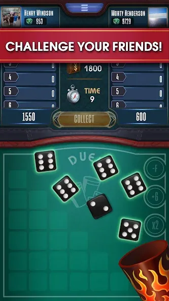 Farkle online 10000 Dice Game  [МОД Бесконечные деньги] Screenshot 3